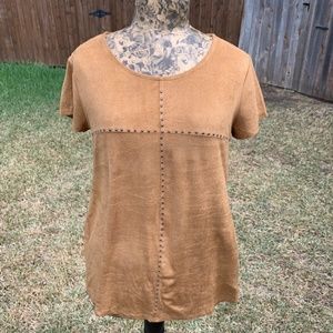 Cato Faux Suede Top || Medium